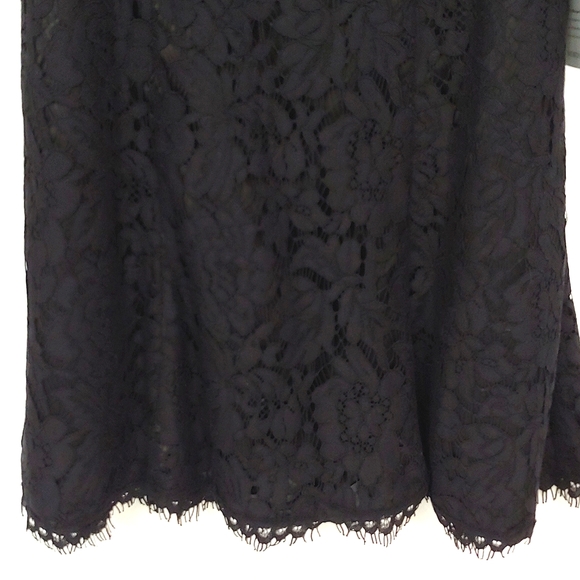 Eliza J Black Lace Cocktail dress, 3/4 Sleeve, Round Neck, Size OP, NWT - Picture 4 of 14